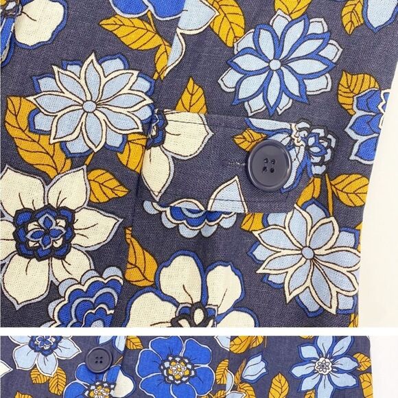 Modcloth Floral Midi Dress - Blue and Brown - Picture 8 of 15